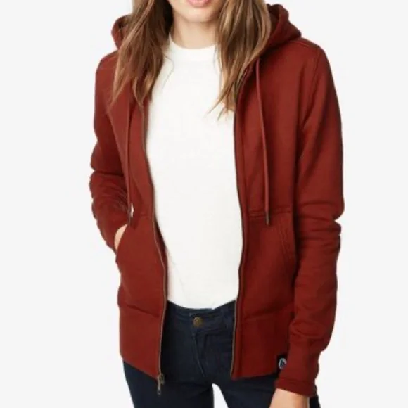 American Giant Classic Full Zip Hoodie Bonfire Red NWOT - Picture 2 of 7